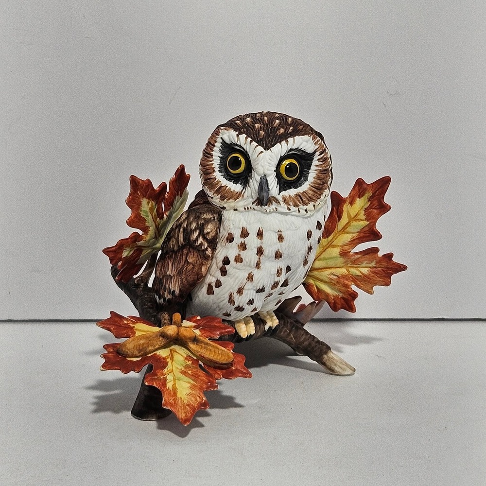 Lenox Garden Bird Collection Saw Whet Owl Fine Porcelain Figurine with Box